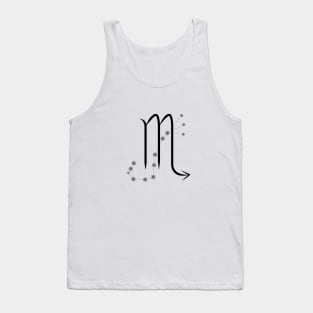 Scorpio - Zodiac Sign Symbol and Constellation Tank Top